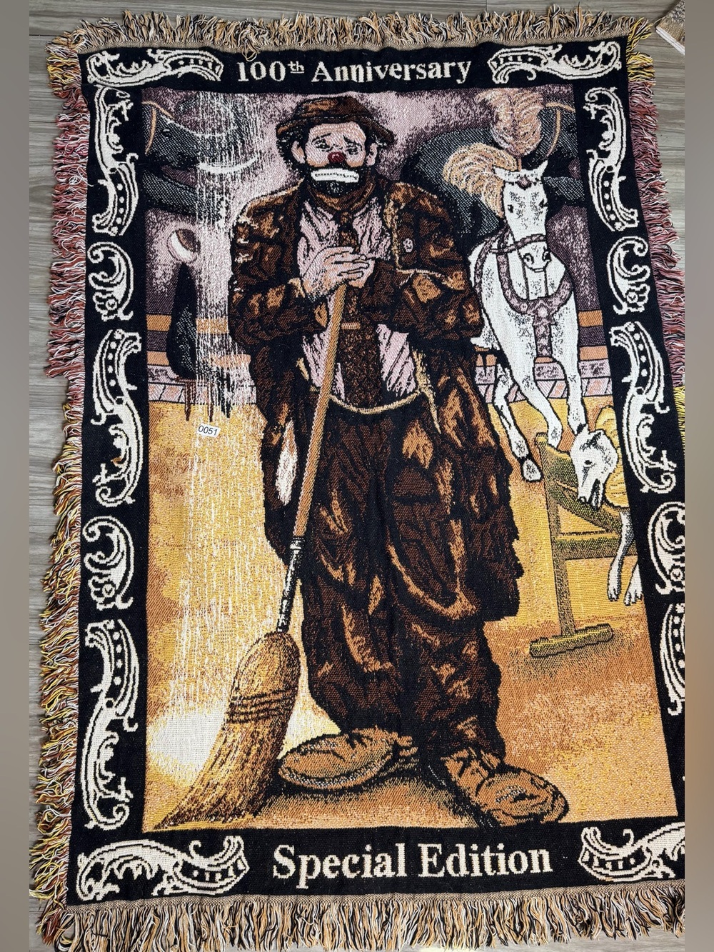 100th Anniversary Special Edition Brown Circus Tapestry Wall Hanging